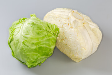 Young white cabbage and late cabbage of last year's harvest - 787046140