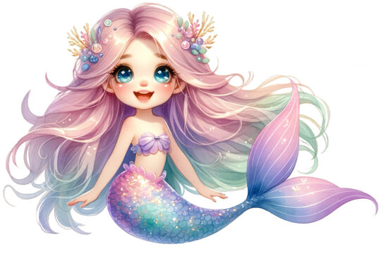 recommend clip art: Cute mermaid clipart