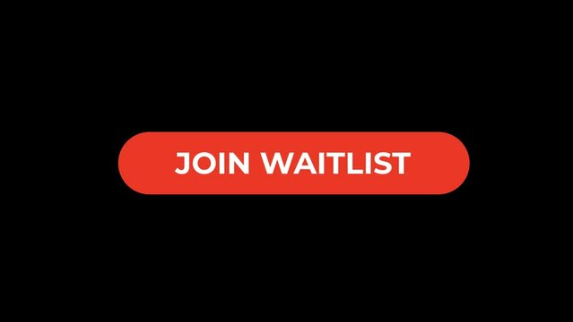Join Waitlist Button click Animation with Transparent Background