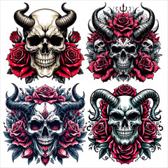 DEMON SKULL VECTOR BUNDLE