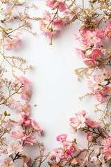 Pastel Pink Spring Floral Invitation Backdrop