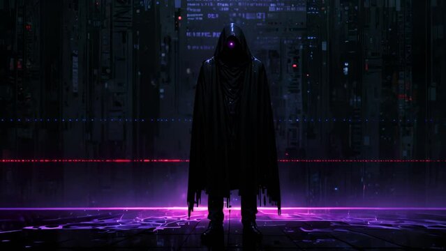 フードを被った黒マントの人,Generative AI 