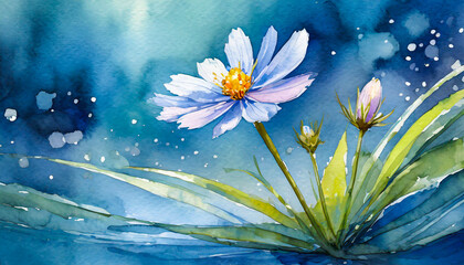 Watercolor painting of flowers