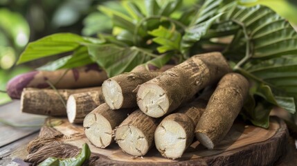 Vegetables can be made from the green leaves of cassava