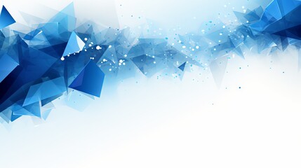 Modern blue business banner illustration on clean white background - corporate marketing design concept

