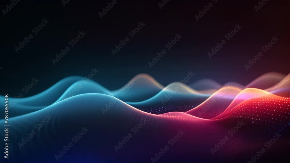 Leinwandbilder abstract digital wave with particles. futuristic technology style. vector illustration, abstract dig