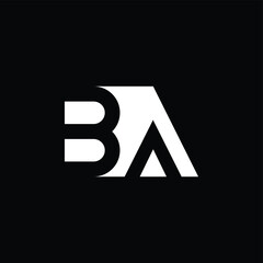 BA or AB awesome letter logo design. Abstract design with different colors illustration. Icon or monogram design.