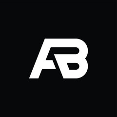 BA or AB awesome letter logo design. Abstract design with different colors illustration. Icon or monogram design.