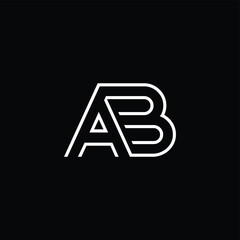 BA or AB awesome letter logo design. Abstract design with different colors illustration. Icon or monogram design.
