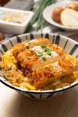 katsudon japanese food fried cutlet pork rice bowl