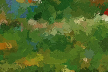 Oil painting and various floral landscapes, chrysanthemums, lotus leaves, and lotus flowers. The beauty of the village house