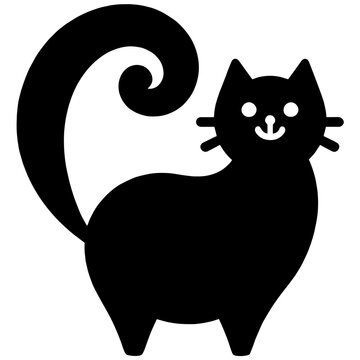 Doing funny and amusing poses, a cute cat with an exotic shape is depicted in vector illustration