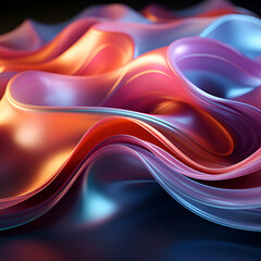 abstract background with smooth wavy lines. 3d render illustration