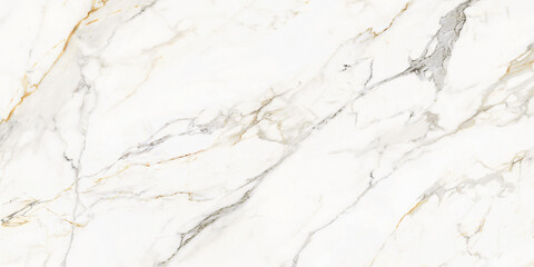 Carrara statuario white marble with brown and grey veining pattern, natural stone texture with high resolution, ceramic tile design for interior or exterior