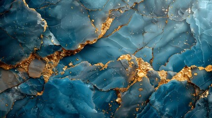aqua marble with gold foil veins