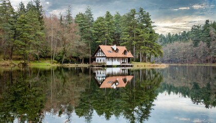 Obraz premium house on the lake