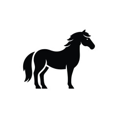 Obraz premium simple silhouette of a horse