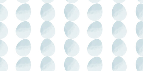 Cute illustration with colorful Easter eggs with watercolor texture, spring banner