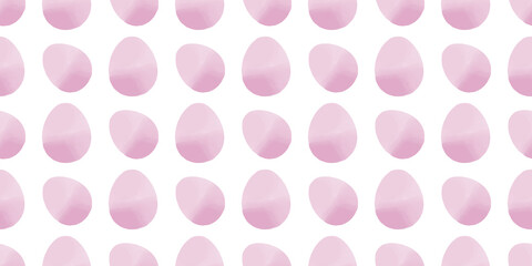 Cute illustration with colorful Easter eggs with watercolor texture, spring banner
