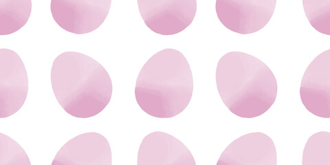 Cute illustration with colorful Easter eggs with watercolor texture, spring banner