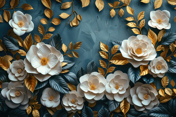 Flowers background for graphics use. Created with Ai