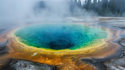 Geothermal springs as a metaphor for the hotbed of stem cell research, bubbling with potential