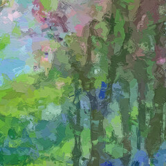 Oil paintings and various floral landscapes, chrysanthemums, lotus leaves, lotus flowers, fish, and small bridges are beautiful