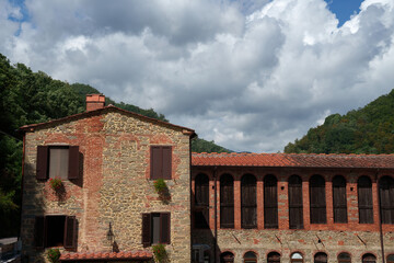 Historic paper factories near Villa Basilica, Tuscany, Italy - 787065962