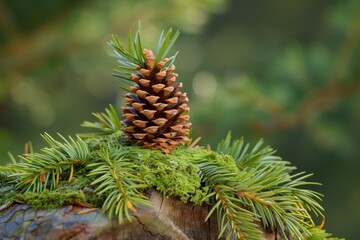 Fototapeta premium a product made of wood and cones