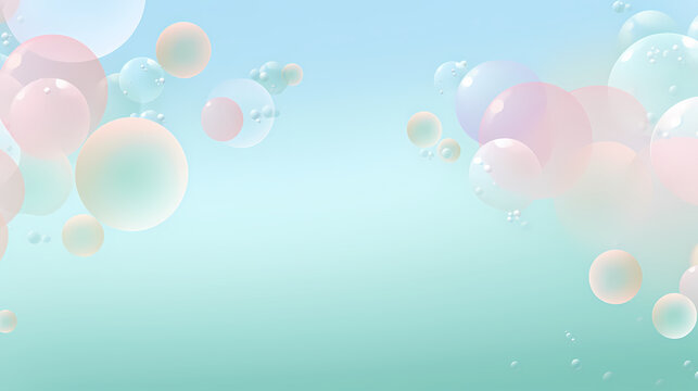 Beautiful floating soap bubbles