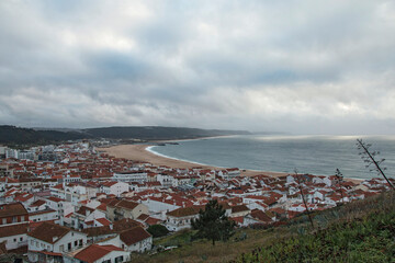 A postcard image of Nazaré, Portugal's fishing village