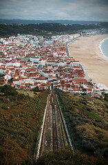 A postcard image of Nazaré, Portugal's fishing village