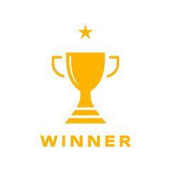 Award winner. Trophy cup with awards. Trophy cup, award, vector illustration in flat style