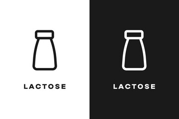 Lactose icon. Allergy Diet. Lactose free seal icon. Vector illustration.