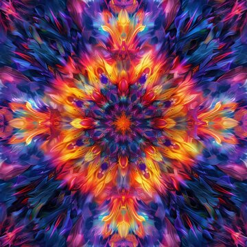 it looks like a kaleidoscope with a lot of colors coming out of it
