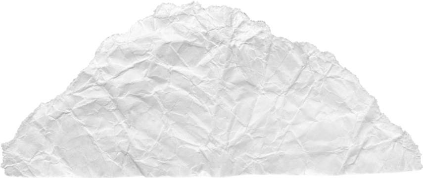 White Ripped Crumpled Paper Piece