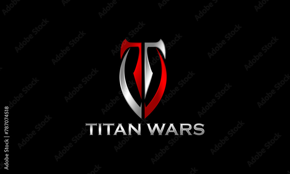 Wall mural titan logo vector