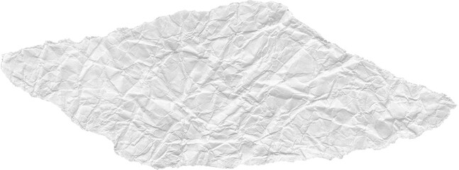 White Ripped Crumpled Paper Piece