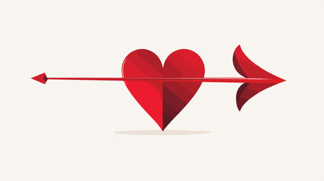 Heart arrow logo vector design template Vector illustration