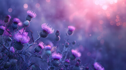 Vivid petunias stand out against a lush violet backdrop
