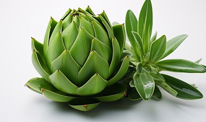 Close Up of Artichoke Plant on Table
