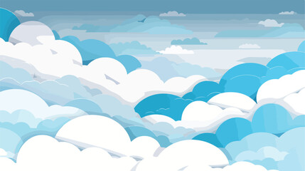 Horizontal seamless clouds. Skyline repeat texture.