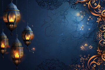A softly lit lamaic lantern with a shinny background, combining the elements of transmutation and tranquility in a captivating scene. - obrazy, fototapety, plakaty