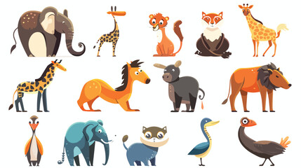 Images of animal characters with various types of animals - Powered by Adobe