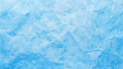 Obraz premium Textured cyan crumpled paper background. Empty background for design. Generative AI