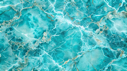 Obraz premium A turquoise marble surface texture with gentle reflection