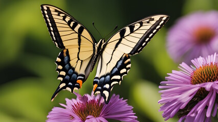  Close Up Photo of Swallowtail Butterfly Generative AI