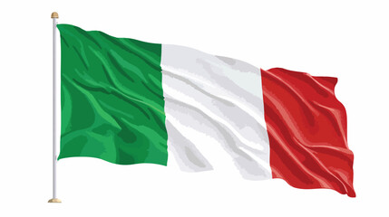 Italy flag vector illustration on a white background.