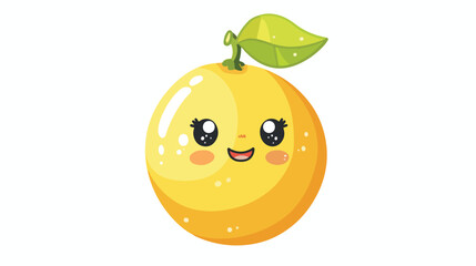 Kawaii Cute Lemon Illustration Character flat vector