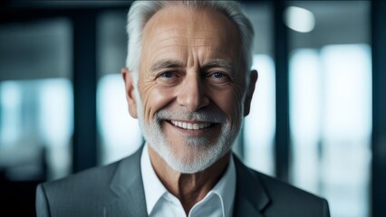 Older smiling businessman.